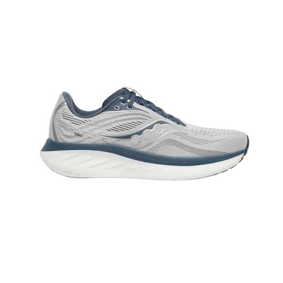 NEW SAUCONY men's ride 18 running shoes in cloud/dusk